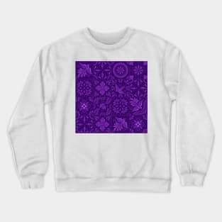 Mexican Purple Talavera Tile Pattern by Akbaly Crewneck Sweatshirt